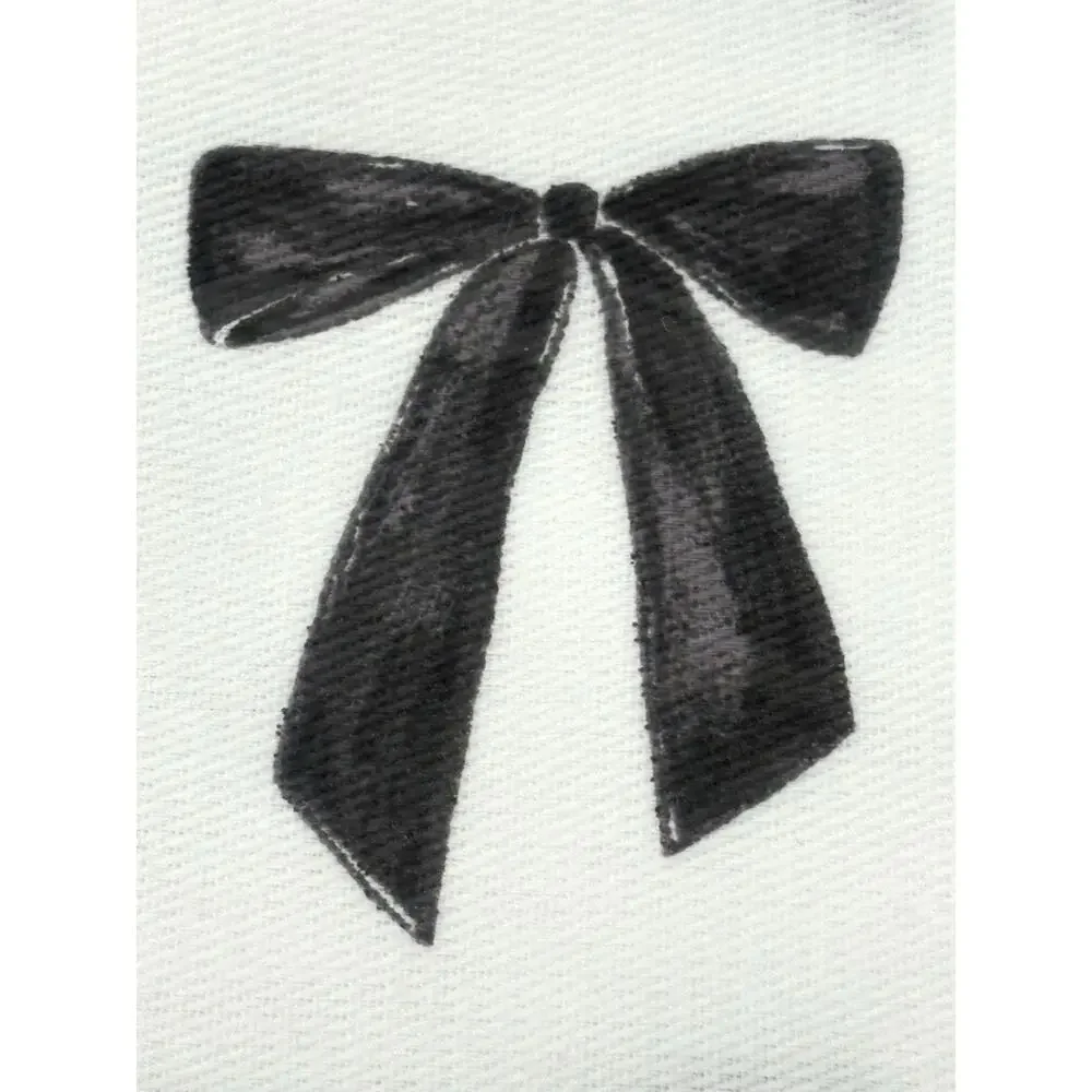 TAHARI Black Bows Shower Curtain Fabric 72x72